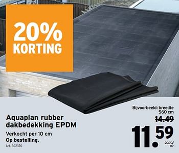 Promoties Aquaplan rubber dakbedekking epdm - Aquaplan - Geldig van 03/04/2024 tot 09/04/2024 bij Gamma