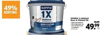 Promoties Gamma 1x dekkend muur + plafond - Gamma - Geldig van 03/04/2024 tot 09/04/2024 bij Gamma