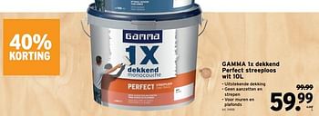 Promoties Gamma 1x dekkend perfect streeploos wit - Gamma - Geldig van 03/04/2024 tot 09/04/2024 bij Gamma