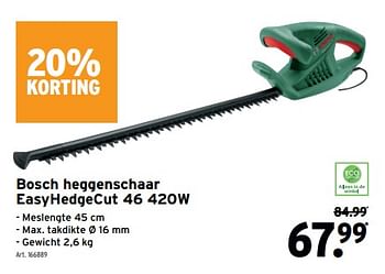 Promoties Bosch heggenschaar easyhedgecut 46 - Bosch - Geldig van 03/04/2024 tot 09/04/2024 bij Gamma