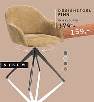 Promoties Designstoel finn - Huismerk - Xooon - Geldig van 21/03/2024 tot 22/05/2024 bij Xooon