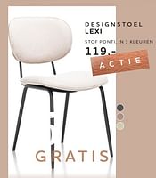 Promoties Designstoel lexi - Huismerk - Xooon - Geldig van 21/03/2024 tot 22/05/2024 bij Xooon