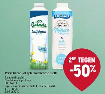 Promoties Verse karnemelk - Balade - Geldig van 04/04/2024 tot 10/04/2024 bij Delhaize