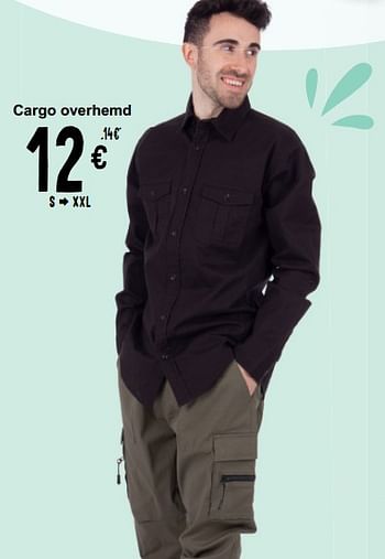 Promoties Cargo overhemd - Huismerk - Cora - Geldig van 02/04/2024 tot 15/04/2024 bij Cora