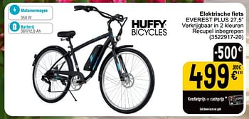 Promoties Elektrische fiets everest plus - Huffy Bicycles - Geldig van 02/04/2024 tot 15/04/2024 bij Cora