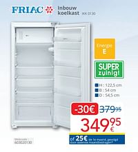 Friac inbouw koelkast ikk 0130-Friac