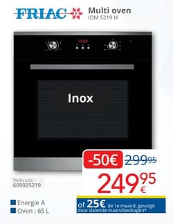 Friac multi oven iom 5219 ix