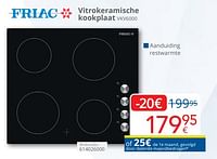 Friac vitrokeramische kookplaat vkv6000-Friac