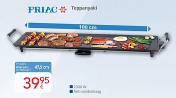 Promoties Friac teppanyaki tp-0475 - Friac - Geldig van 01/04/2024 tot 30/04/2024 bij Eldi