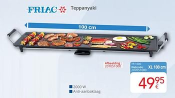 Promoties Friac teppanyaki tp-1000 - Friac - Geldig van 01/04/2024 tot 30/04/2024 bij Eldi
