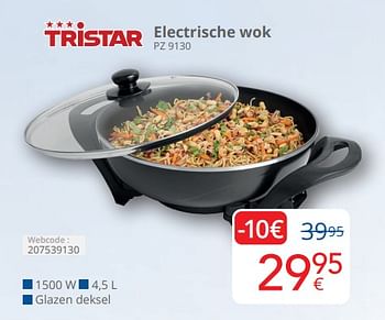 Promotions Tristar electrische wok pz 9130 - Tristar - Valide de 01/04/2024 à 30/04/2024 chez Eldi