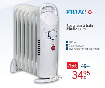 Promotions Friac radiateur à bain d`huile or 1070 - Friac - Valide de 01/04/2024 à 30/04/2024 chez Eldi
