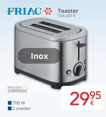 Promotions Friac toaster toa 203 ix - Friac - Valide de 01/04/2024 à 30/04/2024 chez Eldi