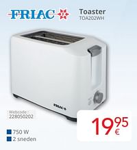 Friac toaster toa202wh-Friac