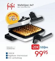 Promoties Frifri wafelijzer 4x7 wa 102a multex - FriFri - Geldig van 01/04/2024 tot 30/04/2024 bij Eldi