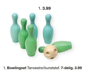 Promoties Bowlingset 7 delig - Huismerk - Zeeman  - Geldig van 30/03/2024 tot 12/04/2024 bij Zeeman