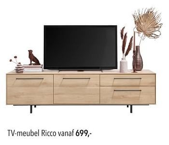 Promoties Tv-meubel ricco - Huismerk - Pronto Wonen - Geldig van 07/04/2024 tot 13/04/2024 bij Pronto Wonen
