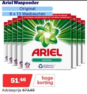Promoties Ariel waspoeder - Ariel - Geldig van 02/04/2024 tot 07/04/2024 bij Bol.com