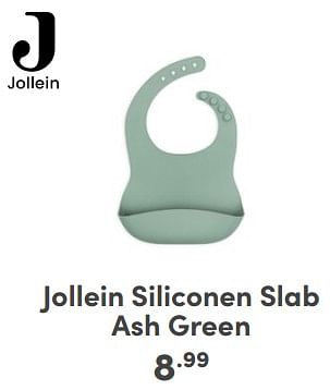 Promoties Jollein siliconen slab ash green - Jollein - Geldig van 06/04/2024 tot 13/04/2024 bij Baby & Tiener Megastore