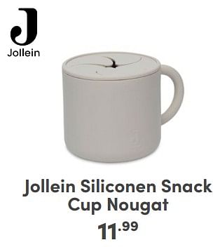 Promoties Jollein siliconen snack cup nougat - Jollein - Geldig van 06/04/2024 tot 13/04/2024 bij Baby & Tiener Megastore
