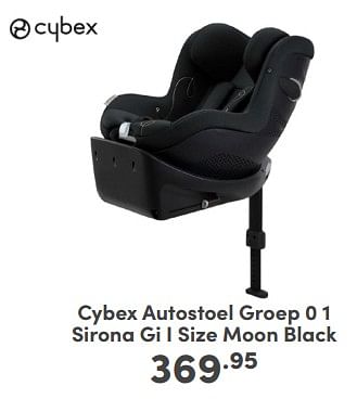 Promotions Cybex autostoel sirona gi i size moon black - Cybex - Valide de 06/04/2024 à 13/04/2024 chez Baby & Tiener Megastore
