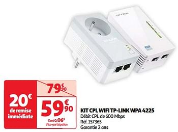 Promoties Kit cpl wifi tp-link wpa 4225 - TP-LINK - Geldig van 03/04/2024 tot 16/04/2024 bij Auchan