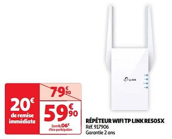 Promoties Répéteur wifi tp link re505x - TP-LINK - Geldig van 03/04/2024 tot 16/04/2024 bij Auchan