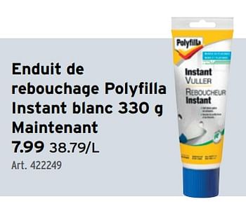 Promotions Enduit de rebouchage polyfilla instant blanc - Polyfilla - Valide de 03/04/2024 à 09/04/2024 chez Gamma