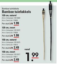 Bamboe tuinfakkels-Huismerk - Sligro
