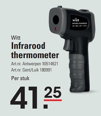 Promotions Infrarood thermometer - Witt - Valide de 04/04/2024 à 22/04/2024 chez Sligro