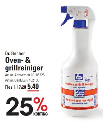 Promoties Oven + grillreiniger - Dr. Becher - Geldig van 04/04/2024 tot 22/04/2024 bij Sligro