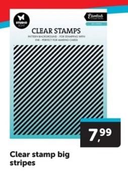 Promoties Clear stamp big stripes - Studio Light - Geldig van 06/04/2024 tot 14/04/2024 bij BoekenVoordeel