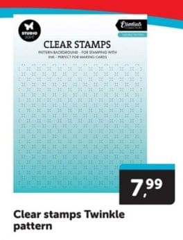 Promoties Clear stamps twinkle pattern - Studio Light - Geldig van 06/04/2024 tot 14/04/2024 bij BoekenVoordeel