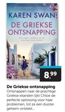Promoties De griekse ontsnapping - Huismerk - Boekenvoordeel - Geldig van 06/04/2024 tot 14/04/2024 bij BoekenVoordeel
