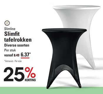 Promoties Slimfit tafelrokken - Slim Line - Geldig van 04/04/2024 tot 22/04/2024 bij Sligro