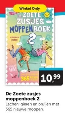 Promoties De zoete zusjes moppenboek 2 - Huismerk - Boekenvoordeel - Geldig van 06/04/2024 tot 14/04/2024 bij BoekenVoordeel