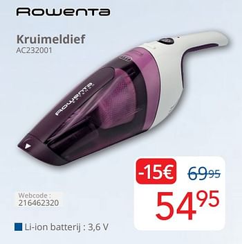 Promoties Rowenta kruimeldief ac232001 - Rowenta - Geldig van 01/04/2024 tot 30/04/2024 bij Eldi