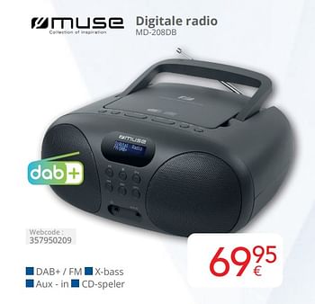 Promotions Muse digitale radio md 208db - Muse - Valide de 01/04/2024 à 30/04/2024 chez Eldi