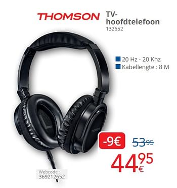 Promotions Tvhoofdtelefoon 132652 - Thomson - Valide de 01/04/2024 à 30/04/2024 chez Eldi