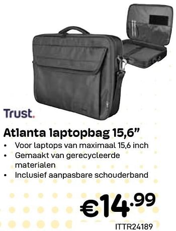 Promotions Atlanta laptopbag 15,6`` - Trust - Valide de 01/04/2024 à 30/04/2024 chez Compudeals