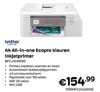 Brother a4 all-in-one ecopro kleuren inkjetprinter mfc-j4340dwe-Brother