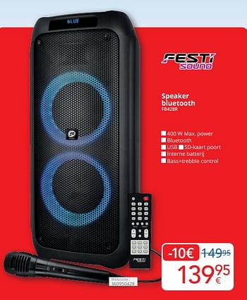Promotions Festi sound speaker bluetooth fb428r - Festi - Valide de 01/04/2024 à 30/04/2024 chez Eldi