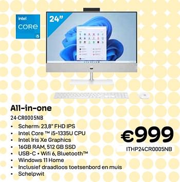 Promotions Hp all-in-one 24-cr0005nb - HP - Valide de 01/04/2024 à 30/04/2024 chez Compudeals