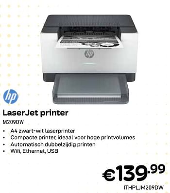Promoties Hp laserjet printer m209dw - HP - Geldig van 01/04/2024 tot 30/04/2024 bij Compudeals
