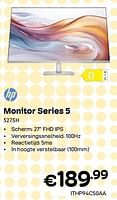 Promoties Hp monitor series 5 527sh - HP - Geldig van 01/04/2024 tot 30/04/2024 bij Compudeals