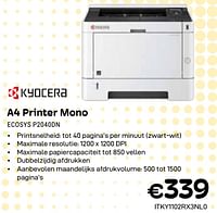 Kyocera a4 printer mono ecosys p2040dn-Kyocera