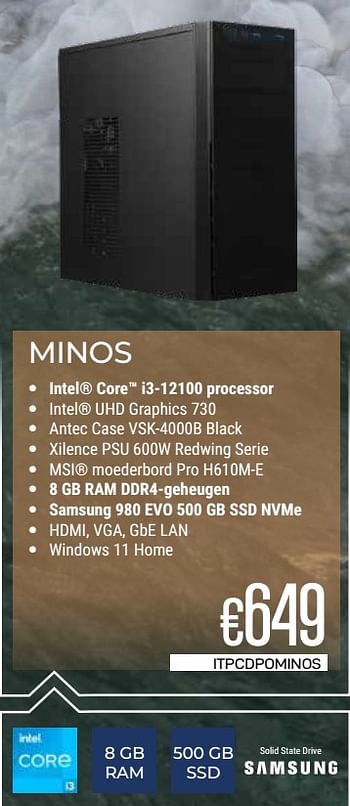Promotions Pointer systems desktop minos - Pointer Systems - Valide de 01/04/2024 à 30/04/2024 chez Compudeals