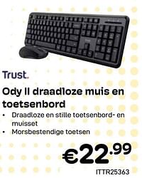 Trust ody ii draadloze muis en toetsenbord-Trust