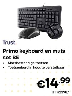 Trust primo keyboard en muis set be