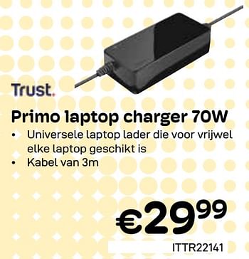 Promoties Trust primo laptop charger - Trust - Geldig van 01/04/2024 tot 30/04/2024 bij Compudeals